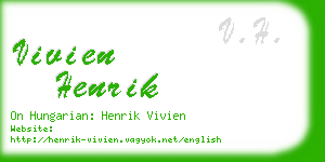 vivien henrik business card